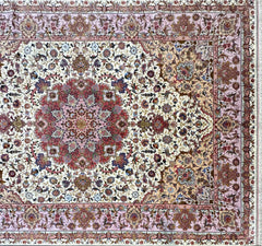 Silk & Fine Persian Tabriz Traditional Wool Rug 350 x 250 cm (11.48 x 8.20 ft)