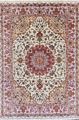 Silk & Fine Persian Tabriz Traditional Wool Rug 350 x 250 cm (11.48 x 8.20 ft)