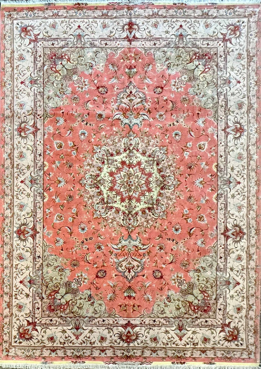 Fine Persian Tabriz Traditional Wool Rug 350 x 250 cm (11.48 x 8.20 ft)