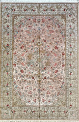 Silk & Fine Persian Isfahan Traditional Wool Rug 350 x 250 cm (11.48 x 8.20 ft)