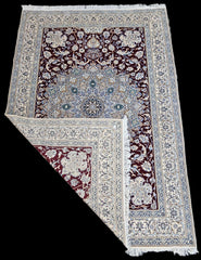 Silk & Fine Persian Nain Traditional Wool Rug 321 x 222 cm (10.53 x 7.28 ft)