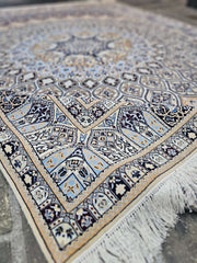 Silk & Fine Persian Nain Traditional Wool Rug 320 x 214 cm (10.50 x 7.05 ft)