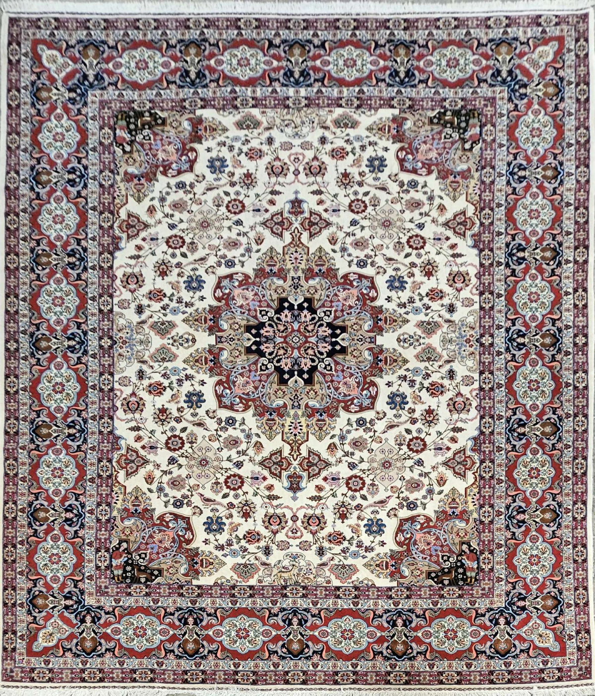 Silk & Fine Persian Tabriz Traditional Wool Rug 430 x 340 cm (14.11 x 11.15 ft)