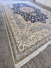 Fine Persian Nain Traditional Wool Rug 460 x 310 cm (15.09 x 10.17 ft)