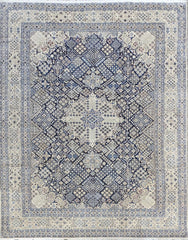 Silk & Fine Persian Nain Traditional Wool Rug 574 x 400 cm (18.83 x 13.12 ft)