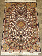 Silk & Fine Persian Tabriz Traditional Wool Rug 300 x 204 cm (9.84 x 6.69 ft)