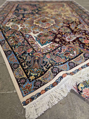 Silk & Fine Persian Tabriz Traditional Wool Rug 308 x 198 cm (10.1 x 6.5 ft)