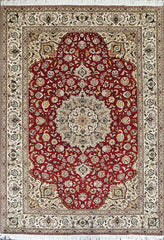 Silk & Fine Persian Tabriz Traditional Wool Rug 300 x 204 cm (9.84 x 6.69 ft)