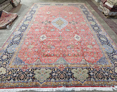 Silk & Fine Persian Qum Traditional Wool Rug 610 x 410 cm (20.01 x 13.45 ft)