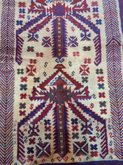 Handmade Baluch Wool Rug 144 x 98 cm (4.72 x 3.22 ft)