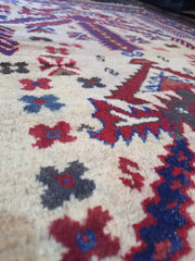 Handmade Baluch Wool Rug 144 x 98 cm (4.72 x 3.22 ft)