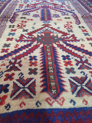 Handmade Baluch Wool Rug 144 x 98 cm (4.72 x 3.22 ft)