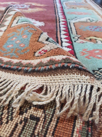 Old Turkish Milas Antique Rug 140 x 90 cm (4.59 x 2.95 ft)