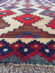 Old Persian Shiraz Qashqai Wool Rug 150 x 79 cm (4.92 x 2.59 ft)