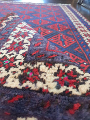 Fine Old Persian Baluch Traditional Wool Rug 148 x 88 cm (4.86 x 2.89 ft)