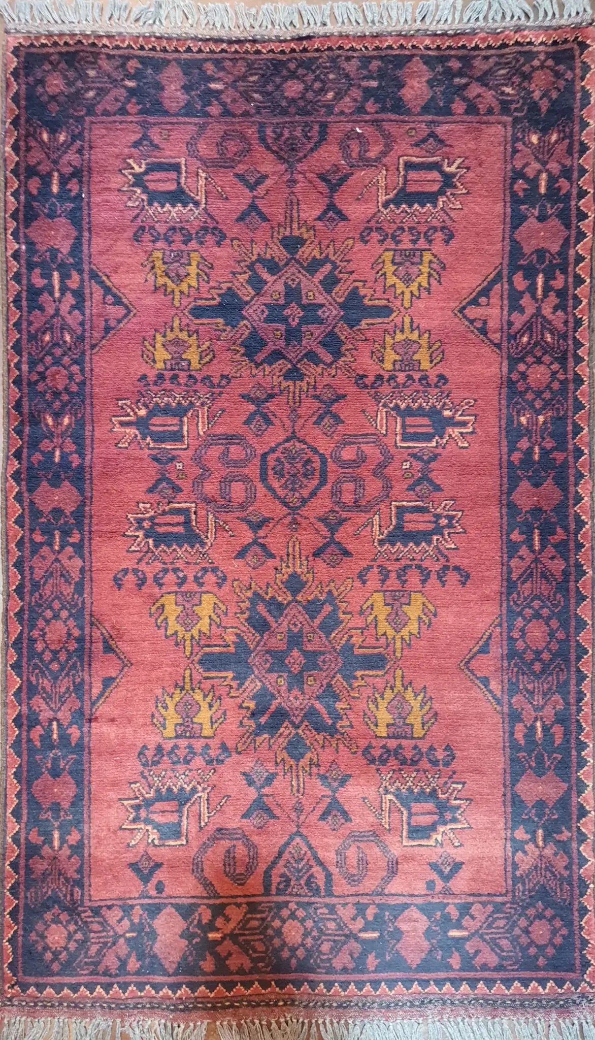 Afghan Khan Tribal Rug 135 x 83 cm (4.43 x 2.72 ft)