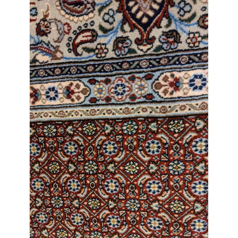 203 x 226 cm Mashad Mood Geometric Brown Rug - Rugmaster