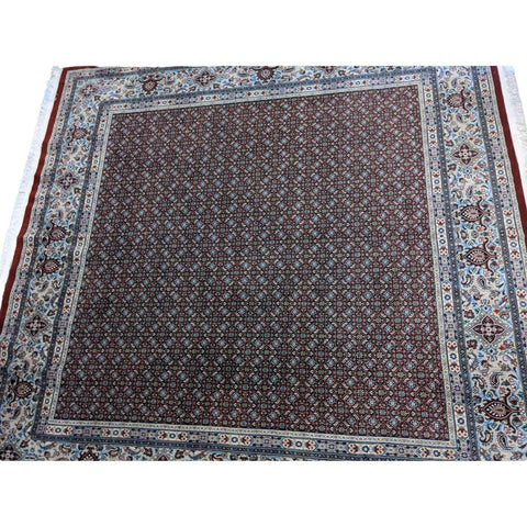 203 x 226 cm Mashad Mood Geometric Brown Rug - Rugoutlet