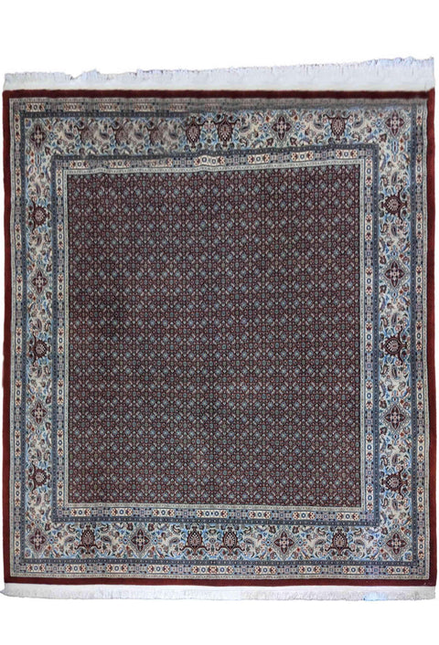 203 x 226 cm Mashad Mood Geometric Brown Rug - Rugoutlet