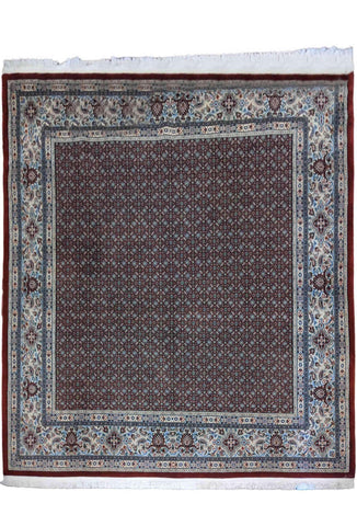203 x 226 cm Mashad Mood Geometric Brown Rug - Rugoutlet