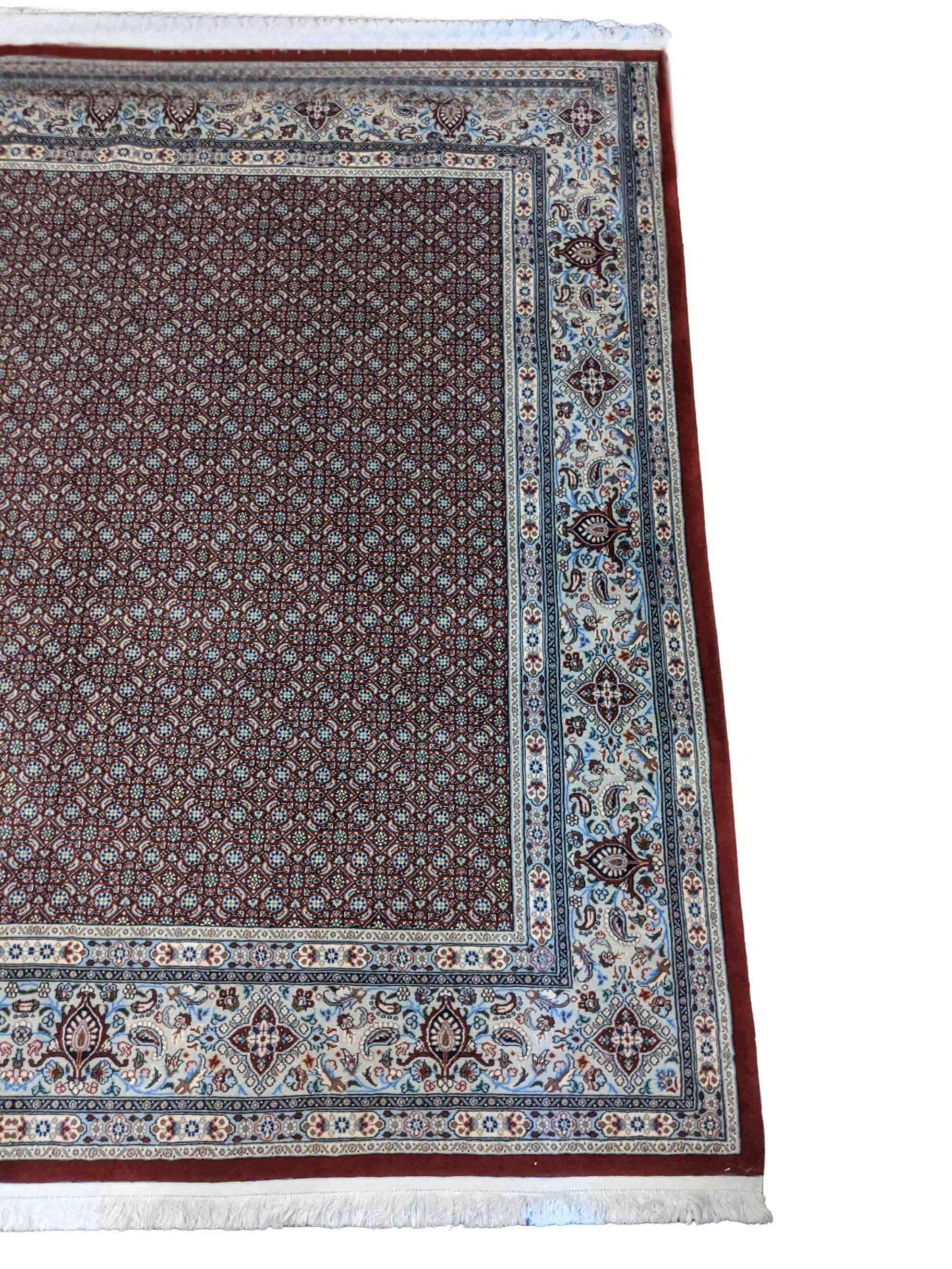 203 x 226 cm Mashad Mood Geometric Brown Rug - Rugoutlet