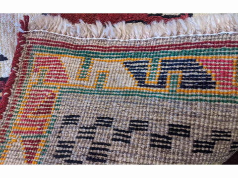 204 x 115 cm Persian Gabbeh nomadic Tribal Brown Rug - Rugoutlet