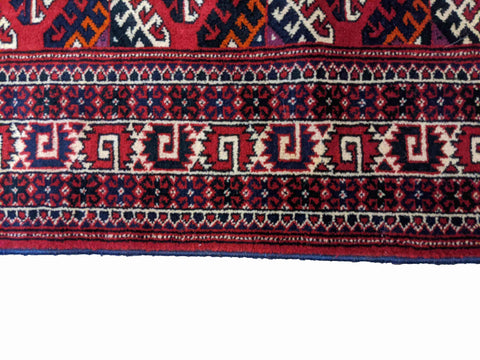 204 x 134 cm fine handmade turkomen Tribal Red Rug - Rugoutlet