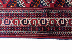 204 x 134 cm fine handmade turkomen Tribal Red Rug - Rugmaster