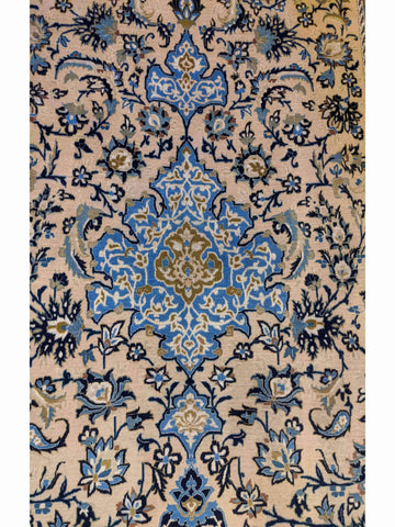 204 x 147 cm Fine silk and wool Persian Isfahan Traditional Red Rug - Rugoutlet