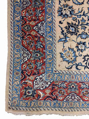 204 x 147 cm Fine silk and wool Persian Isfahan Traditional Red Rug - Rugoutlet