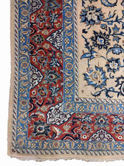 204 x 147 cm Fine silk and wool Persian Isfahan Traditional Red Rug - Rugoutlet