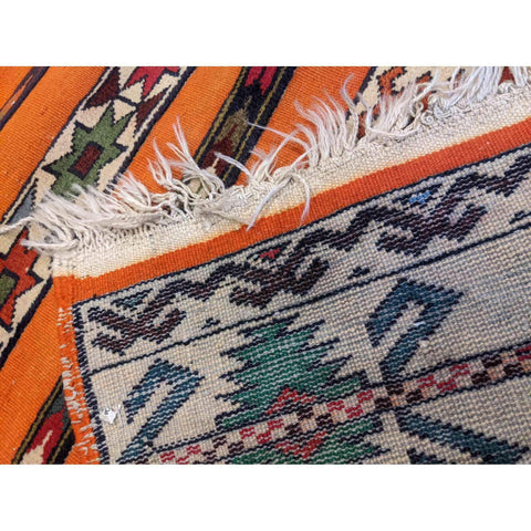 205 x 100 cm Mushwani Tribal Orange Rug - Rugmaster