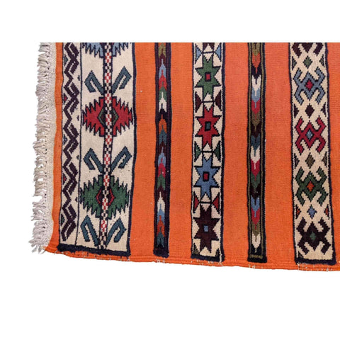 205 x 100 cm Mushwani Tribal Orange Rug - Rugmaster