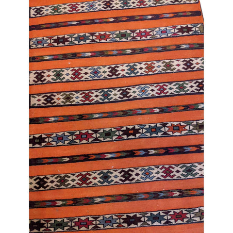 205 x 100 cm Mushwani Tribal Orange Rug - Rugmaster