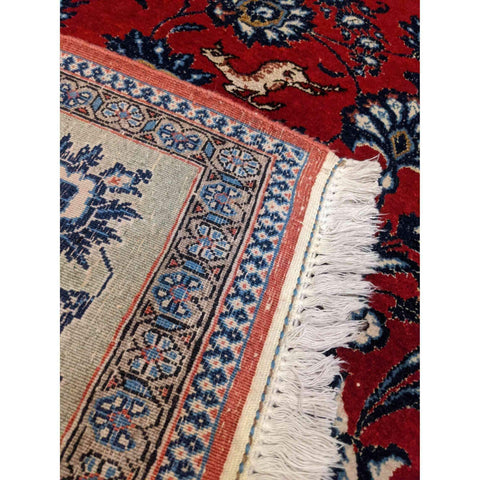 205 x 130 cm Fine Qum Traditional Red Rug - Rugoutlet