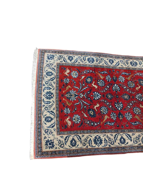 205 x 130 cm Fine Qum Traditional Red Rug - Rugmaster