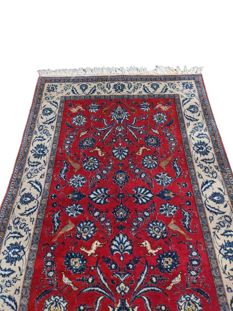 205 x 130 cm Fine Qum Traditional Red Rug - Rugoutlet