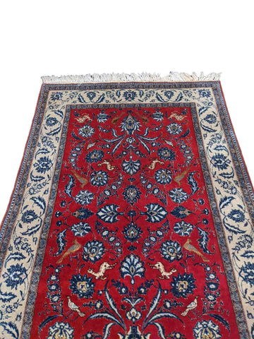 205 x 130 cm Fine Qum Traditional Red Rug - Rugoutlet