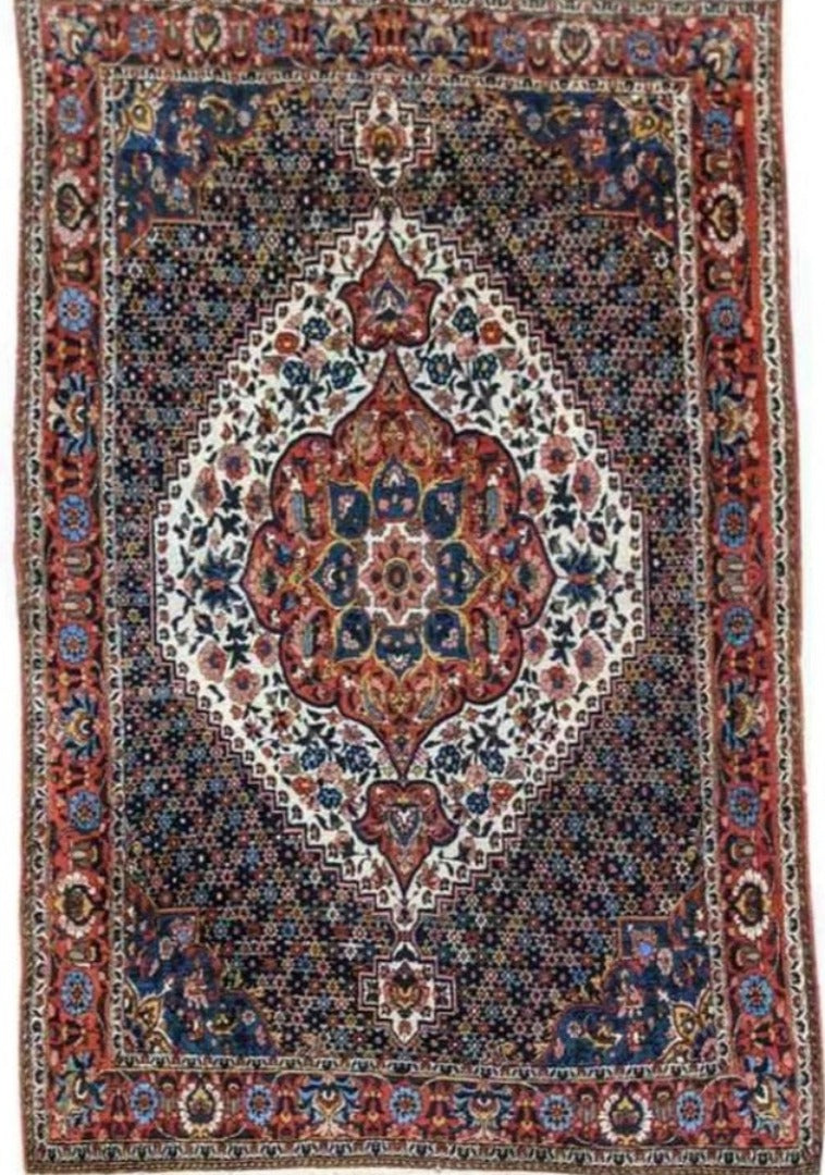 205 x 145 cm Bakhtiar Traditional Red Rug - Rugoutlet