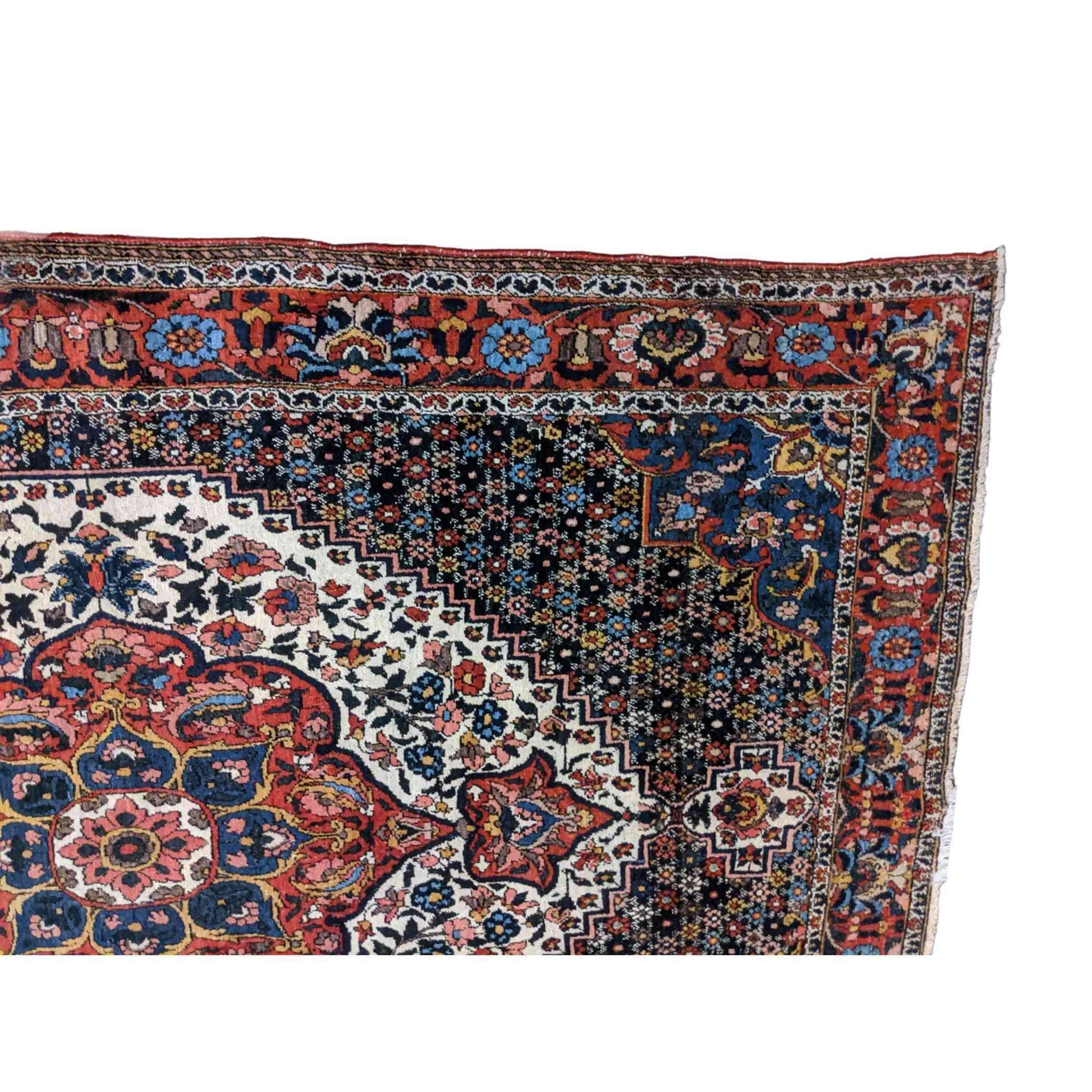 205 x 145 cm Bakhtiar Traditional Red Rug - Rugoutlet