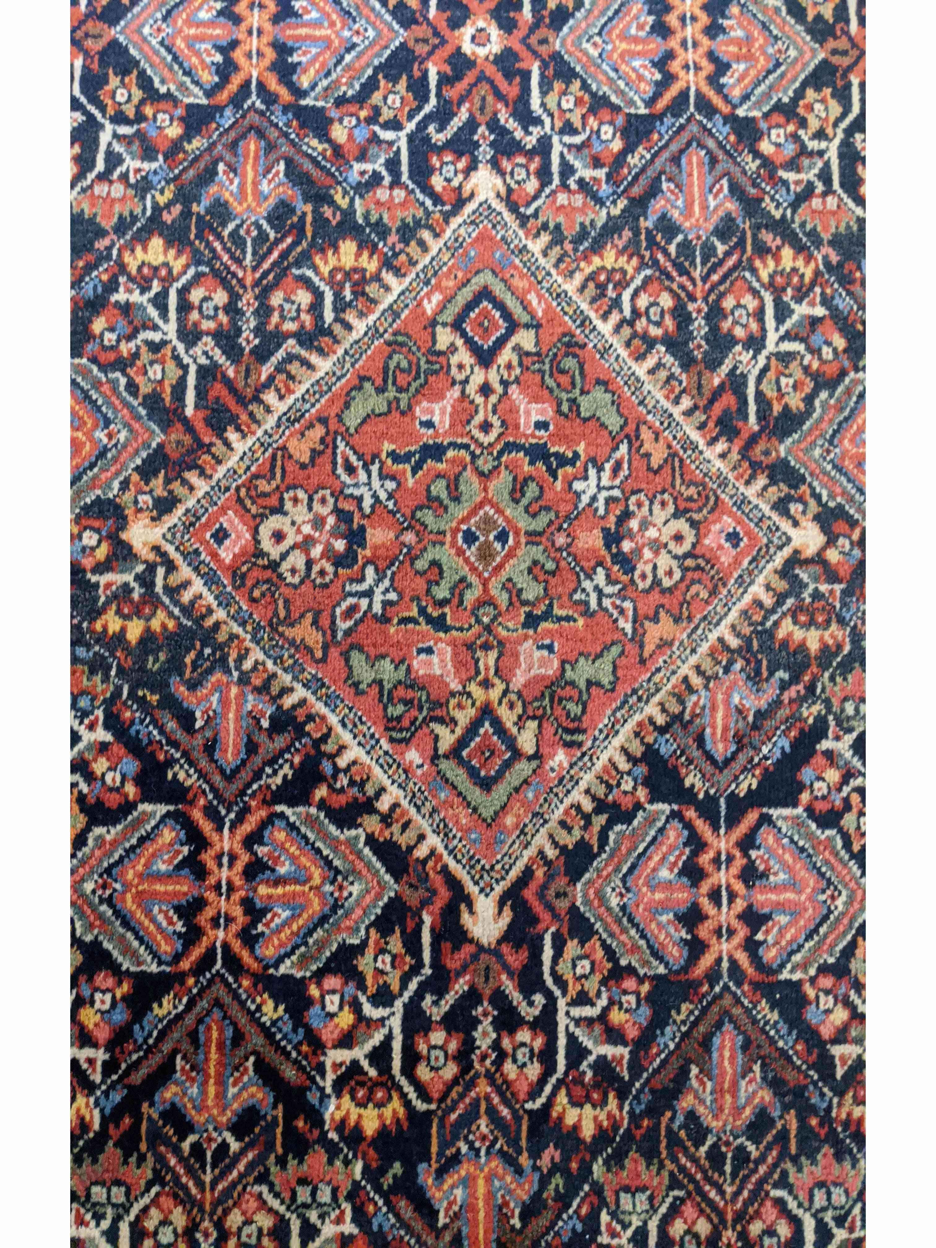 206 x 133 cm old malayer Traditional Brown Rug - Rugmaster