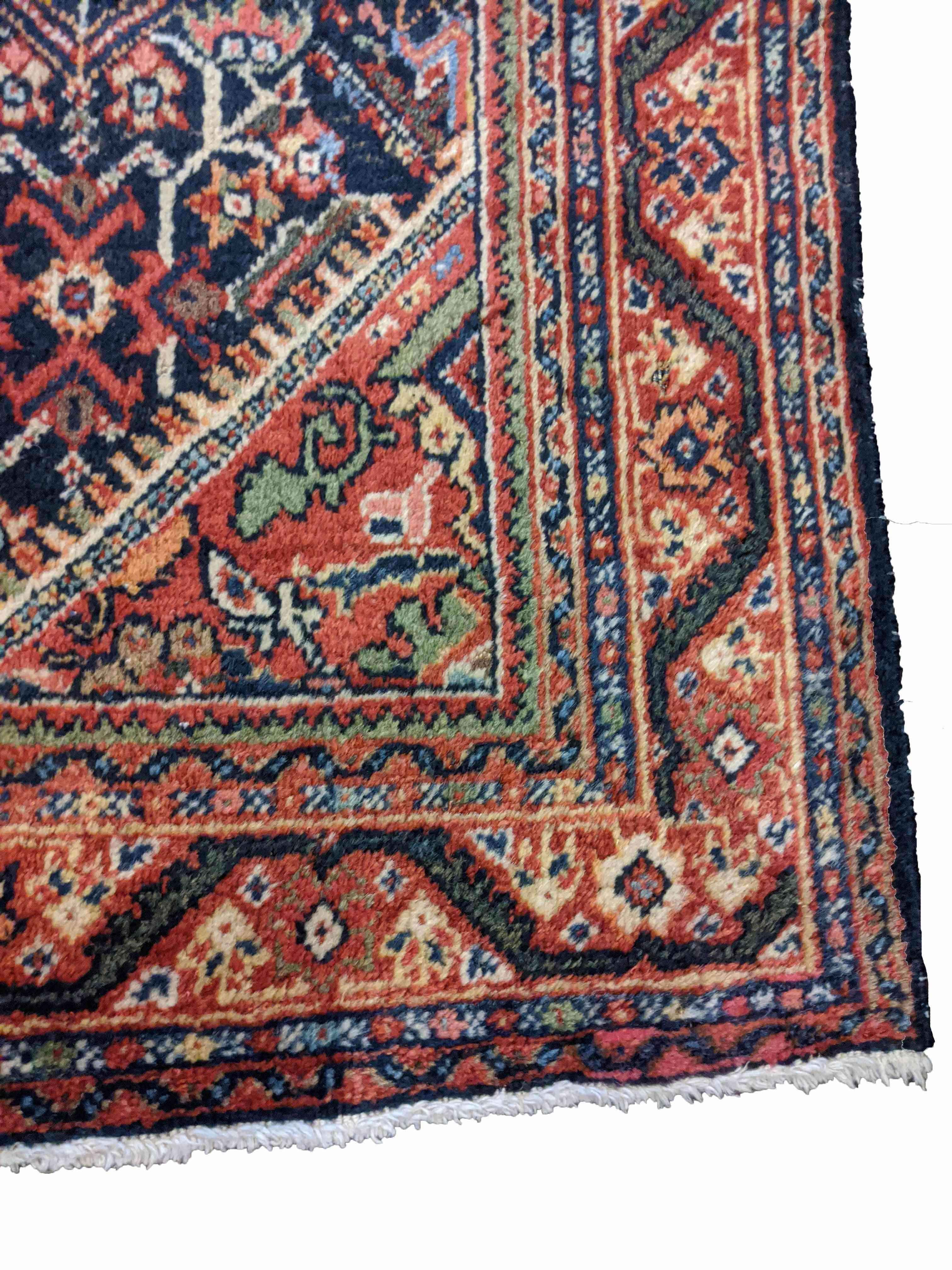 206 x 133 cm Old Malayer Traditional Brown Rug - Rugoutlet