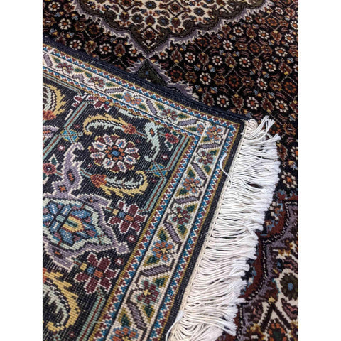 206 x 156 cm Tabriz Traditional Black Rug - Rugmaster