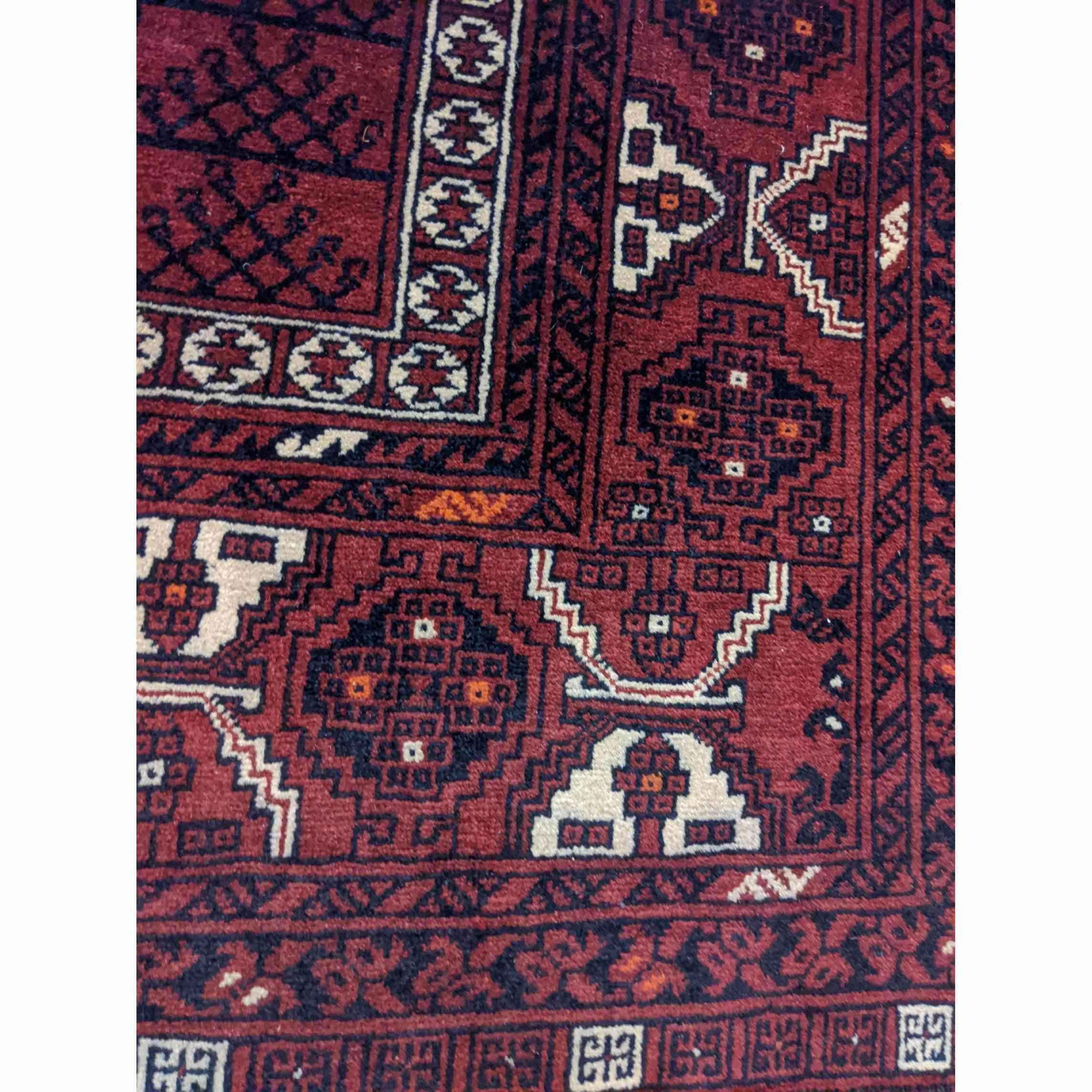 207 x 102 cm Afghan Khan Tribal Purple Rug - Rugoutlet