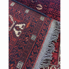 207 x 102 cm Afghan Khan Tribal Purple Rug - Rugoutlet