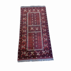 207 x 102 cm Afghan Khan Tribal Purple Rug - Rugmaster