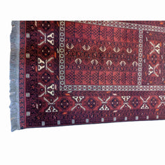 207 x 102 cm Afghan Khan Tribal Purple Rug - Rugoutlet