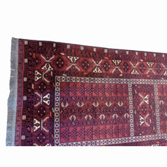 207 x 102 cm Afghan Khan Tribal Purple Rug - Rugoutlet