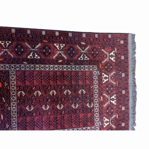 207 x 102 cm Afghan Khan Tribal Purple Rug - Rugoutlet