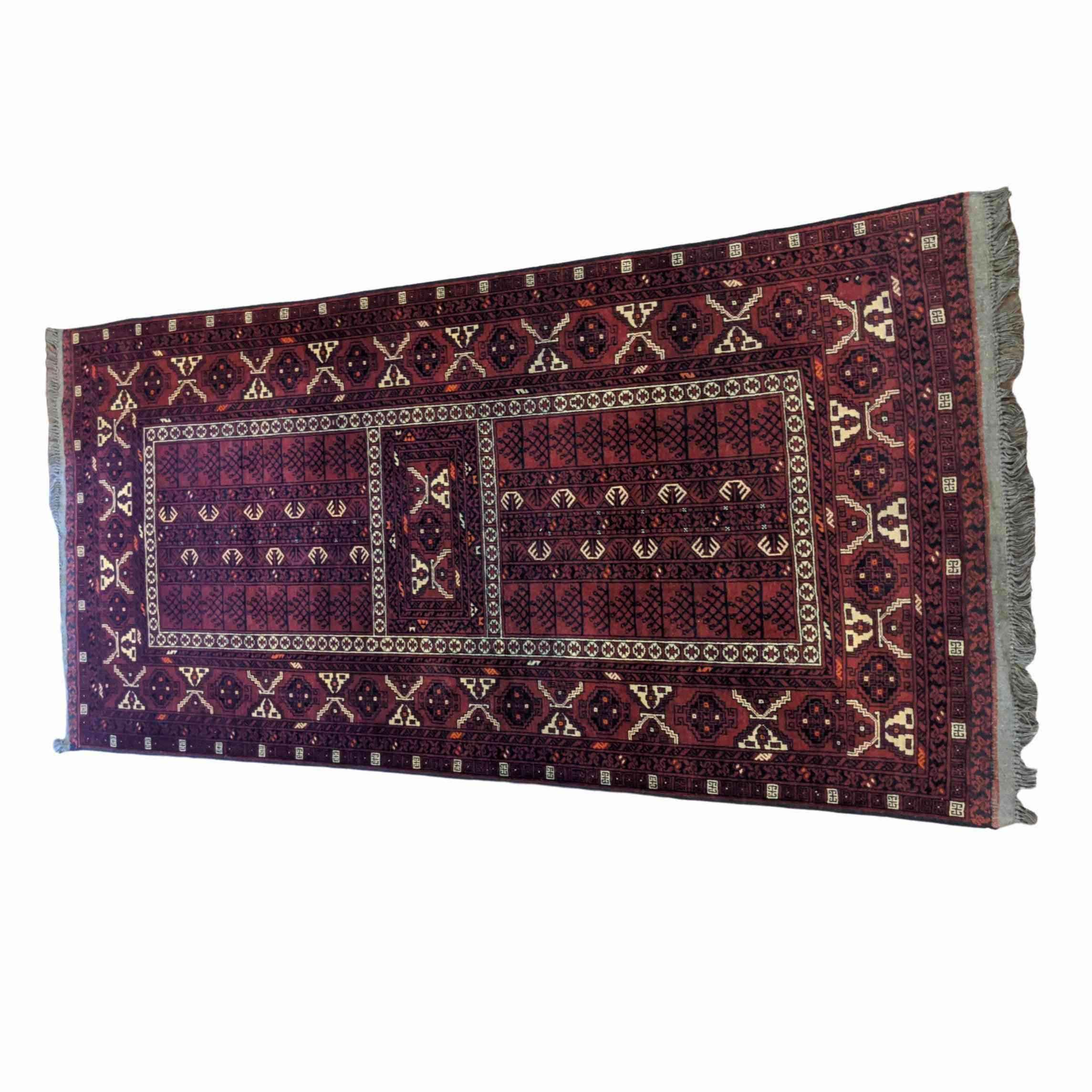 207 x 102 cm Afghan Khan Tribal Purple Rug - Rugmaster